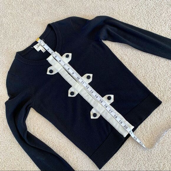 Milly Silk Blend Black & White Button Detail Hook Closure Cardigan, P (X… - Picture 5 of 9